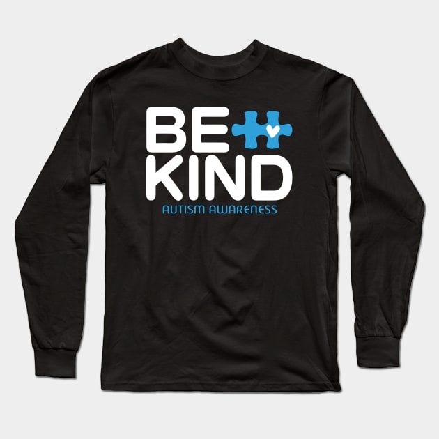 Be Kind Autism Awareness Long Sleeve T-Shirt by vintage-corner